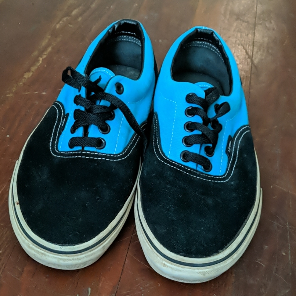 Black and Turquoise Vans